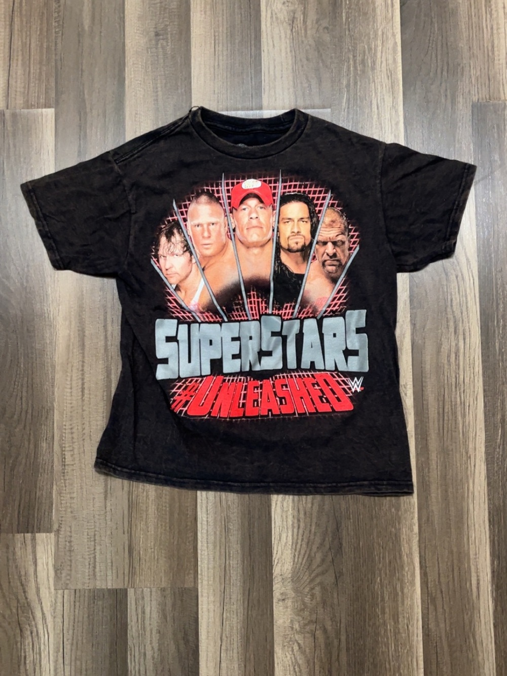 WWE Superstars Unleashed John Cena Triple H Kids L Wrestling Black Shirt